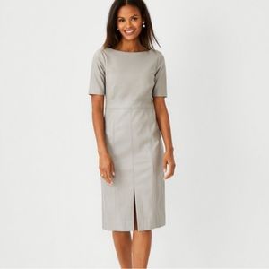 Ann Taylor Faux Leather Sheath Dress - Size Petite 6